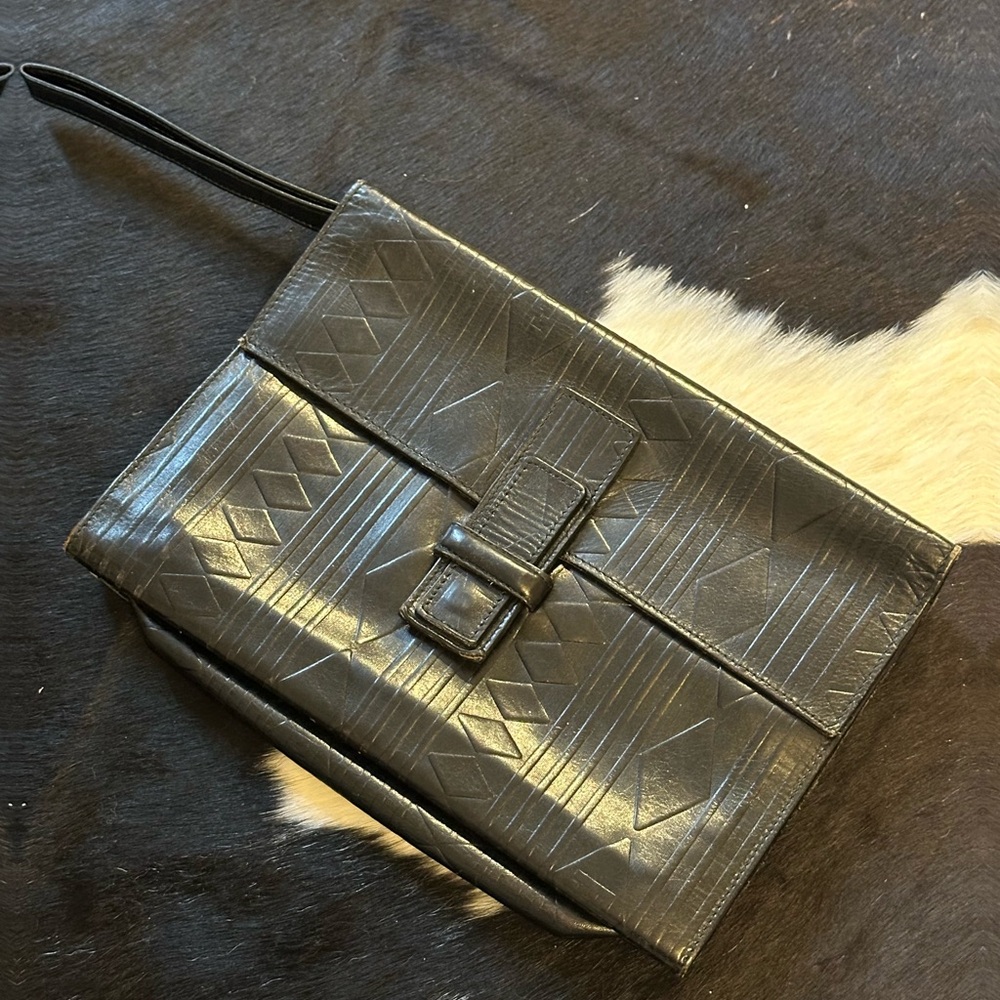 Vintage Fendi embossed FF clutch
